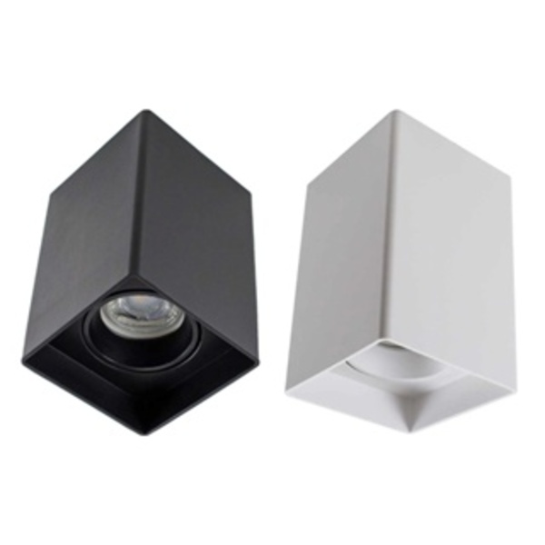 Spot Sobrepor Quadrado P/ Lâmpada Dicroica Gu10 Mr16 Bivolt P