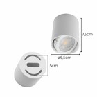 Spot Sobrepor Redondo 6,5cm Abs Branco P/ Mr16 Gu10 Sz290s Me