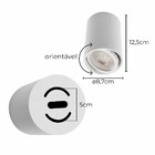 Spot Sobrepor Redondo 8,7cm Abs Branco P/ Par20 E27 Sz292s Me