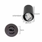 Spot Sobrepor Redondo 8,7cm Abs Preto P/ Ar70 Gu10 Sz293S Meg