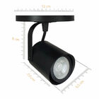 Spot Sobrepor Redondo Direcionável  Gu10 C/ Canopla Preto
