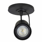 Spot Sobrepor Redondo Direcionável  Gu10 C/ Canopla Preto