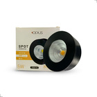 Spot Sobrepor Redondo Led 3000k 5w Bivolt Preto