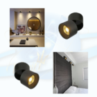 Spot Sobrepor Redondo Preto Direcionável 10cm Led 15w 3000k B