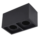 Spot Sobrepor Retangular 2 Lâmpadas PAR20 Save Energy Boxit Preto