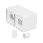 Spot Sobrepor Retangular 4 Lâmpadas PAR20 Save Energy Boxit Branco