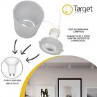 Spot Sobrepor Tgt490 Direcionável Redondo Dicroica Gu10 Cinza