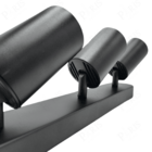 Spot Sobrepor Triplo Em Metal Preto 3gu10 15212-pl