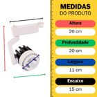 Spot Super Led Para Trilho Cob 20w Luz Branco Quente / Frio -