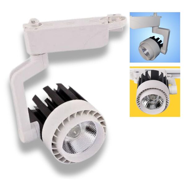 Spot Super Led Para Trilho Cob 20w Luz Branco Quente / Frio -