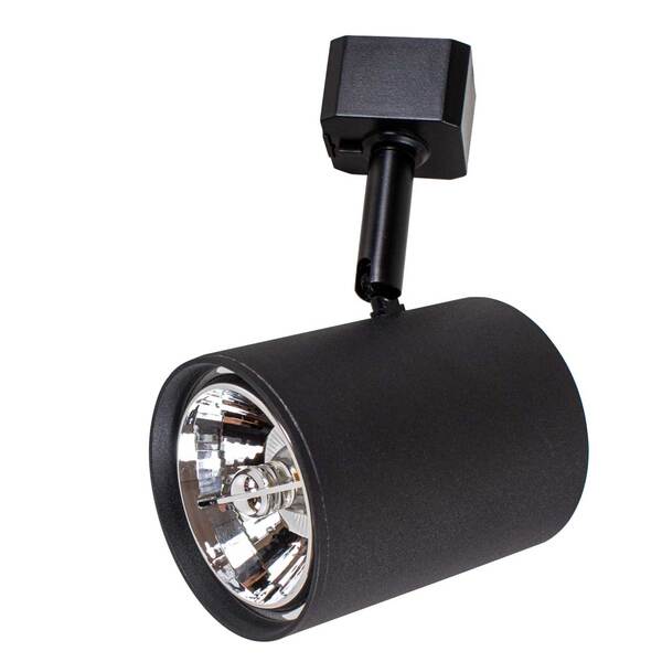 Spot Titan Preto Alumínio Starlux + Led Ar70 Branco Frio St23