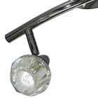 Spot Track Diamont Circular Aço Regulável Base Mr16 3 Lâmpada