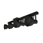 Spot Trilho Alumínio Preto 70cm Com 4 Spots Bulbo E27
