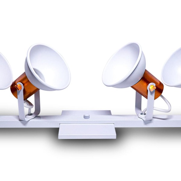 Spot Trilho Branco Com Cobre 4l T1018-4-br-cobre