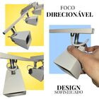 Spot Trilho De Sobrepor 4 Luzes Gu10 Direcionável Branco