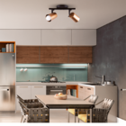 Spot Trilho De Sobrepor Moderno Direcionável Fokus 2 Lâmpadas