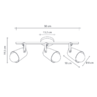 Spot Trilho De Sobrepor Moderno Direcionável Fokus 3 Lâmpadas