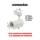 Spot Trilho Led Eletrificado Branco 12w Branco Frio 6500k