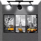 Spot Trilho Triplo 3 Lâmpadas Sobrepor Direcionável Noir Preto