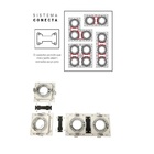 Spot Triplo Embutir Quadrado Recuado Branco Para Dicróica Gu1