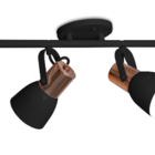 Spot Troia 658/4 Preto Cobre (12x12x60) 4 Lampada Soquete E27