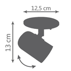 Spot Tubo Luce Preto Kit Com 4