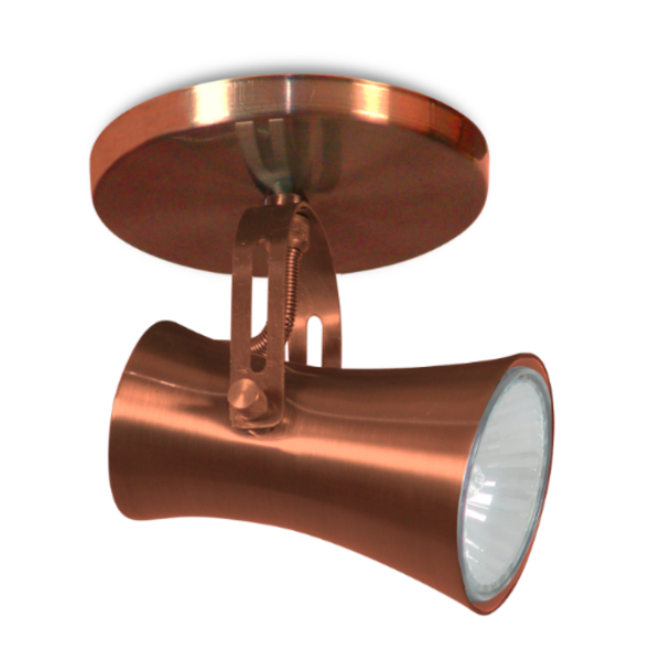 Spot Usina 376/1 Cobre Base (22x20x12) 1 Lampada Soquete E27