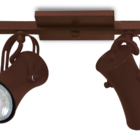 Spot Usina 376/2 Café (27x42x42) 2 Lampada Soquete E27 Spotli