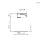 Spot Zylinder Par16 Gu10 Preto Stella