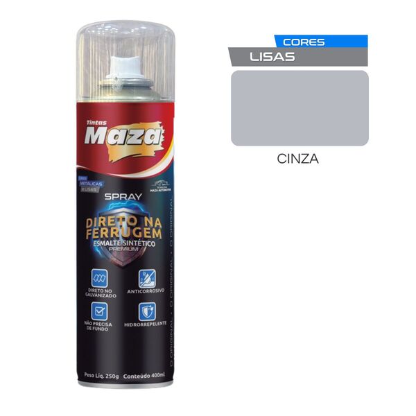 Spray Esmalte Direto Na Ferrugem Cinza 250g 31521