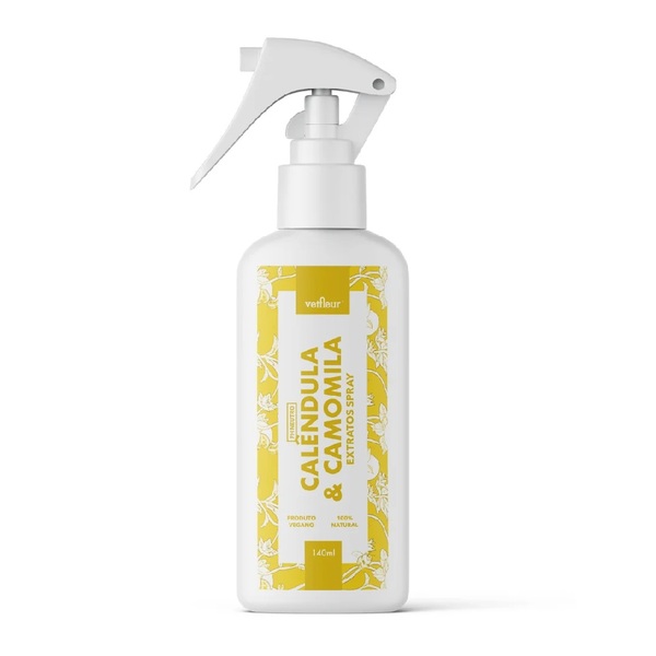 Spray Extrato Calêndula E Camomila 140ml P/ Cães E Gatos