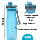 Squeeze De Agua Suco Sport Fosco Com Alça 890-ml F Rosa Chicl