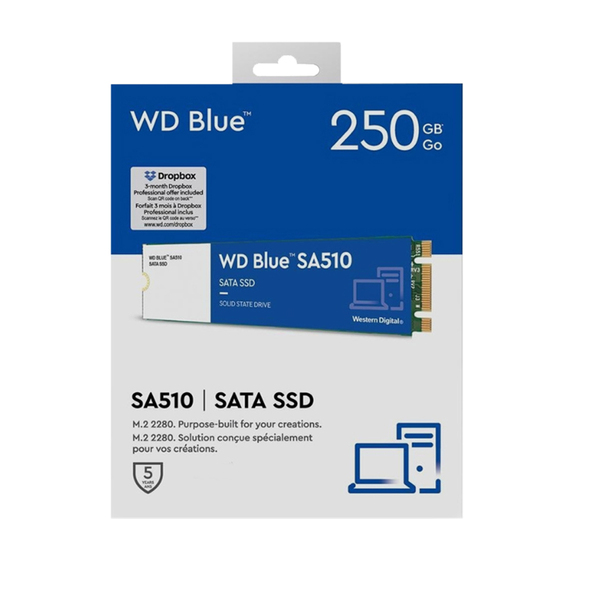 Ssd 250gb M.2 2280 Wd Blue Sa510 Sata Iii Leitura 555 Mbs Gravacao