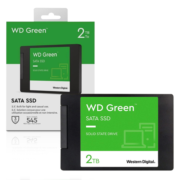Ssd 2tb 2.5 Sata 3 545mb/s Leit - 465mb/s Grav Wd Green  Wds2