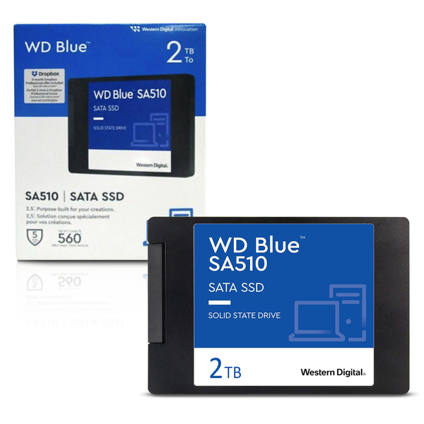 Ssd 2tb 2.5 Sata 3 560mb/s Leit- 520mb/s Grav Wdblue Sa510 Wd