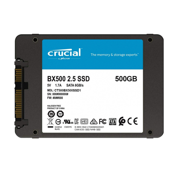 Ssd 500gb Crucial Bx500 540-500 Mbs Ct500bx500ssd1 | Leroy Merlin