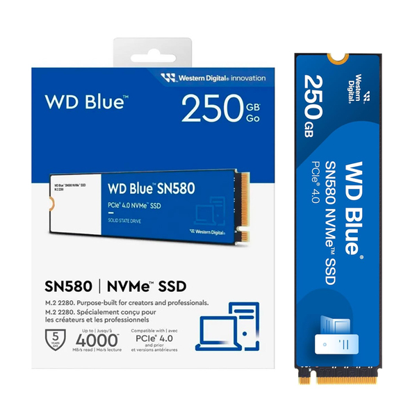 Ssd  250gb M.2 Nvme Pcie4.0 4000mb Leit 2000mb Gr Blue Sn580