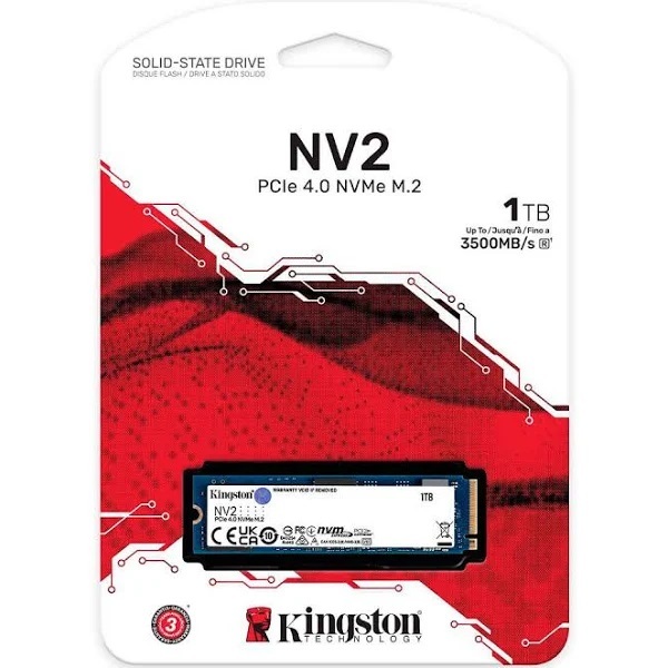 Ssd M2 1tb Nvme Kingston Nv2 2280 Pcie 4.0 Snv2s/1000g
