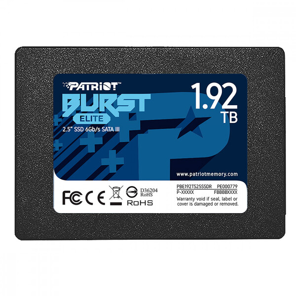Ssd Patriot Burst Elite 2.5 1.92tb Sata Iii 450mb/s - Pbe192t