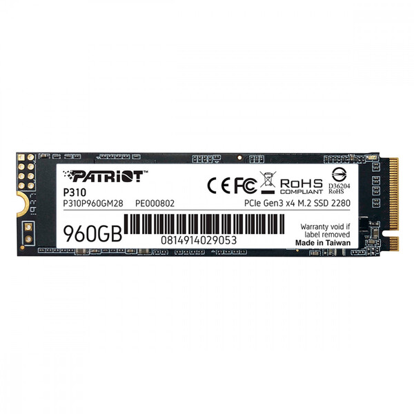 Ssd Patriot P310 960gb M.2 2280 Nvme 2100mb/s - P310p960gm28