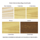 Stain Base Água Acetinado Pronto para Uso Incolor 900ml Luxens