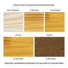 Stain Base Solvente Acetinado Pronto para Uso Natural 900ml Luxens
