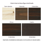 Stain para Madeira Base Água Acetinado Ipê 3,6L Luxens