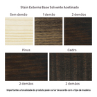 Stain para Madeira Exteriores Base Solvente Acetinado Ipê 0,9L Luxens
