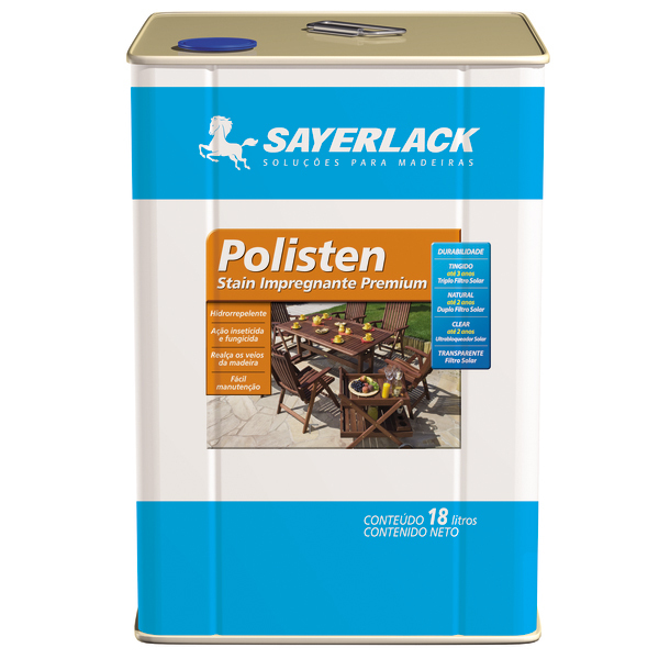 Stain Polisten Clear Fosco Incolor 18L Sayerlack
