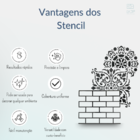 Stencil De Parede Mandala Portuguesa Revestimento Pratico Mol