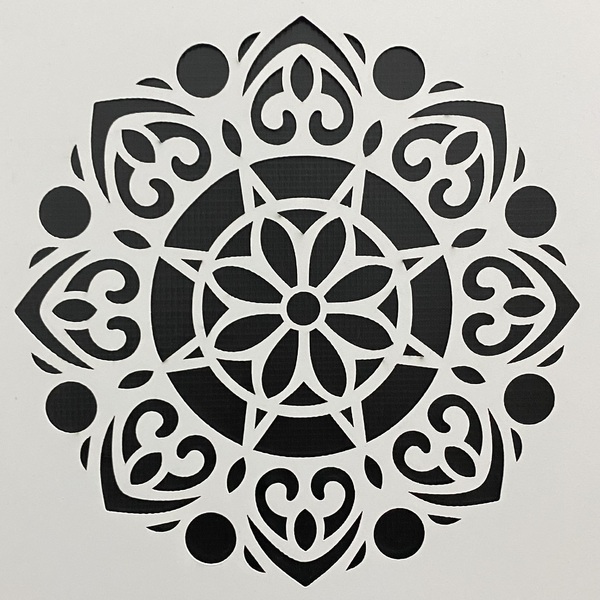 Stencil Gabarito Mandala Circular Revestimento De Parede Deco