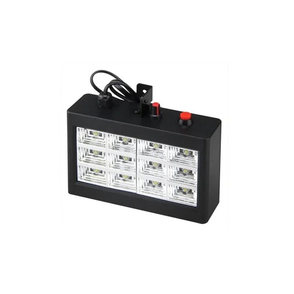 Strobo 12 Leds 15w Colorido Bivolt Jogo De Luz Balada