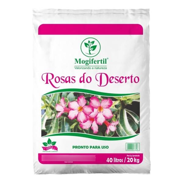 Substrato 40 Litros Para Rosa Do Deserto Terra Vegetal 20kg