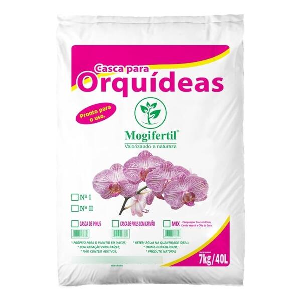 Substrato De Orquídea 40 Litros Pinus Carvão Chips Coco 7kg